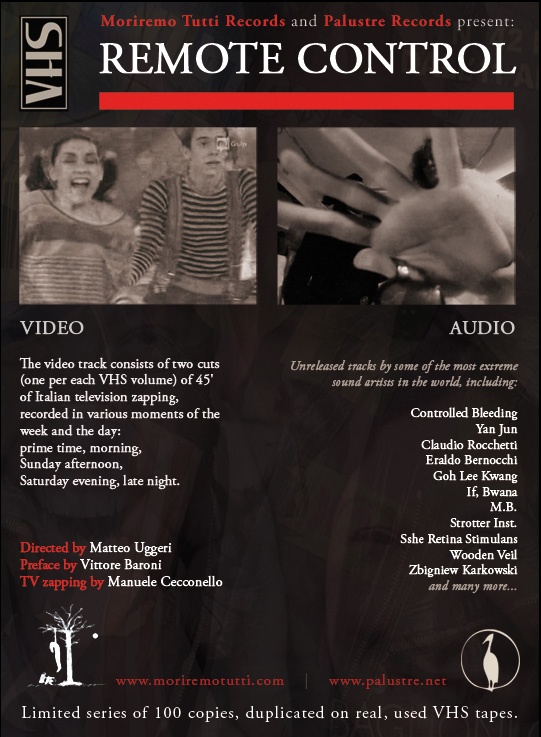 REMOTE CONTROL: A Video Art Project featuring: Controlled Bleeding, Yan Jun, Claudio Rocchetti, Eraldo Bernocchi, Goh Lee Kwang, If,Bwana, M.B., Manuele Cecconello, Vittore Baroni, Strotter Inst.,Sshe Retina Stimulans, Wooden Veil, Zbigniew Karkowski and many more...